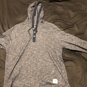 Gray and navy blue hoodie/longsleeve shirt XXL